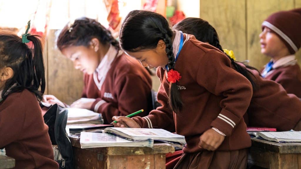 Schulklasse Nepal