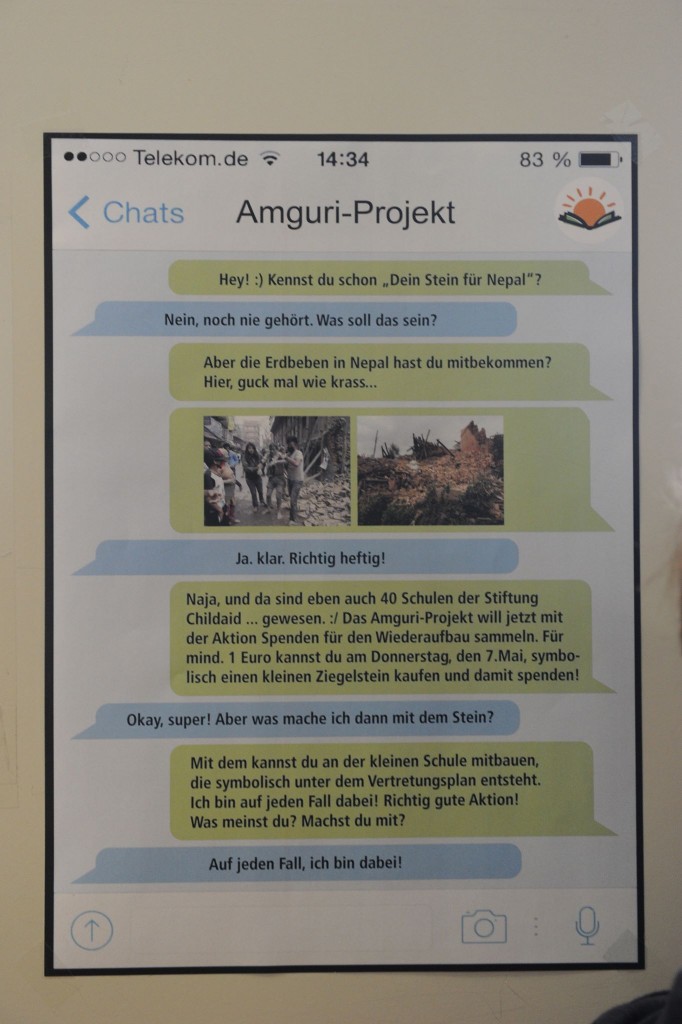 Ansprechend gestaltete Plakate hatten die Schüler zum Mitmachen motiviert.