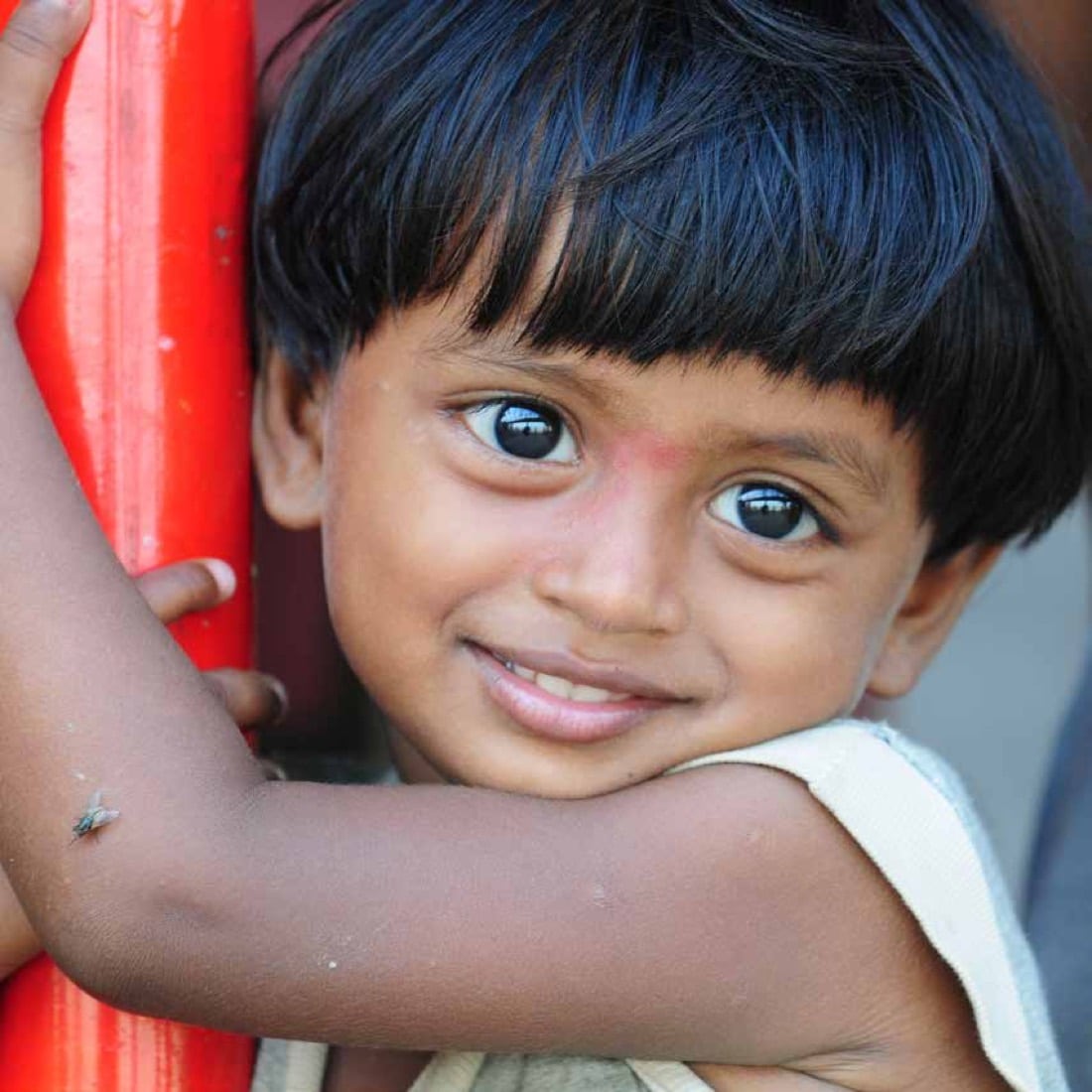 Lachendes Kind in Indien